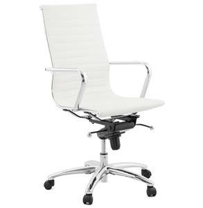 KokoonDesign Bureaustoel DOC2 highback wit met chroom verstelbaar