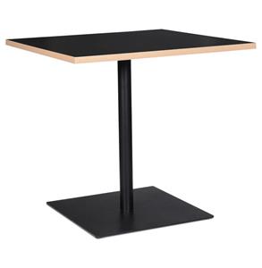 KokoonDesign Eettafel Paris vierkant 80x80cm zwart met blanke rand