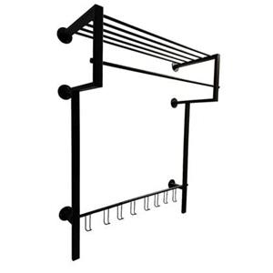 LT-Luce Kapstok Royal XXL Mat Zwart 8 Haken 95x75cm
