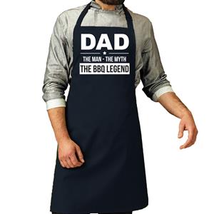 Bellatio Decorations Vaderdag cadeau schort - dad the bbq legend - navy - keukenschort - barbecue - verjaardag -