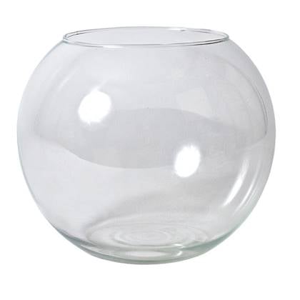 Gerimport Bol vaas|terrarium - D30 x H25 cm - glas - transparant