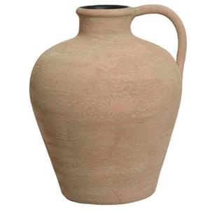 Decoris Vaas kruik model - terracotta - licht bruin - D28 x H37 cm