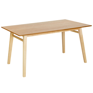 BELIANI Eettafel MDF lichhout 150 x 90 cm VARLEY