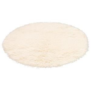 Leonique Wollen kleed Kjara zuivere wol, flokati stijl, met de hand geweven vloerkleed, unikleurig, hoge pool