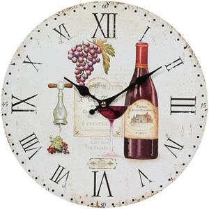 Ambiente Haus Wandklok -wijn 28 cm (1-delig)