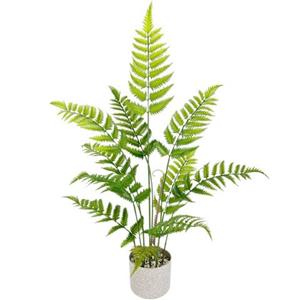 I.GE.A. Kunstplant Künstlicher Waldfarn im Topf Farn Kunstfarn Farnbusch Waldpflanze (1 stuk)