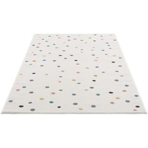 Carpet City Kinderteppich "Anime9396", rechteckig, Spielteppich, Bunte Punkte, Weicher Flor, Pflegeleicht, Kinderzimmer