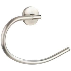 Wenko - Handtuchring Cuba Matt, Handtuchhalter aus rostfreiem Zinkdruckguss, Silber matt, Zinkdruckguss matt - silber matt