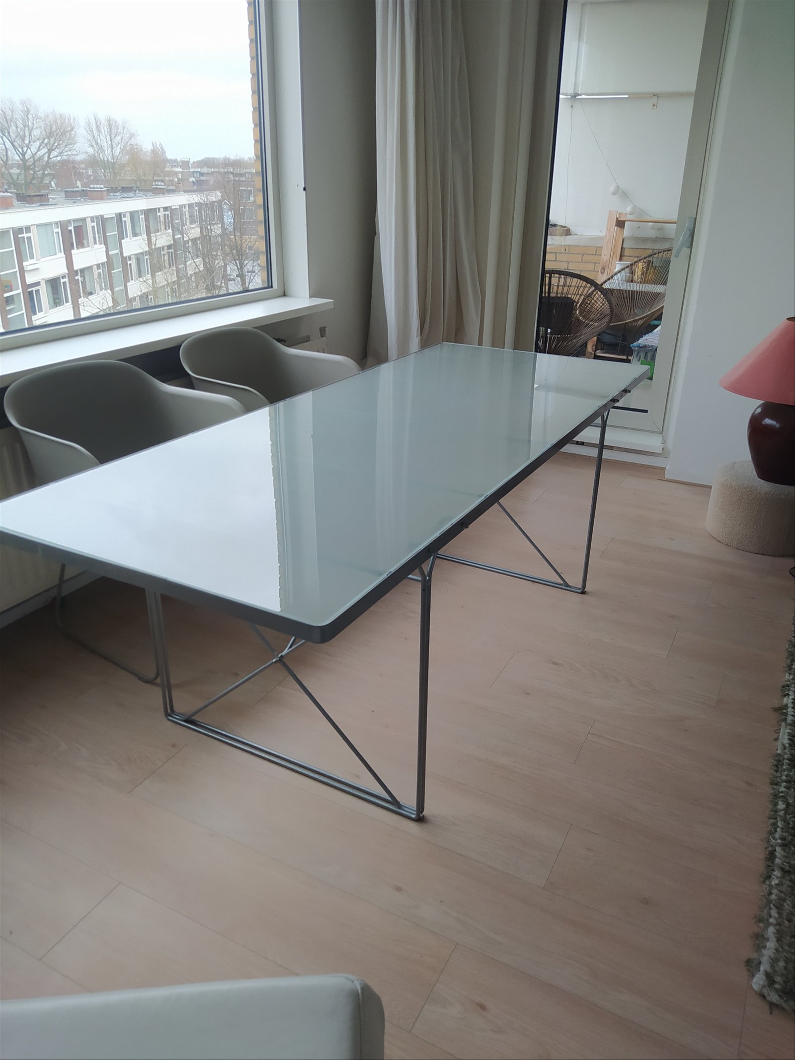 Whoppah IKEA Niels Gammelgaard dining table Glass/Metal - Tweedehands