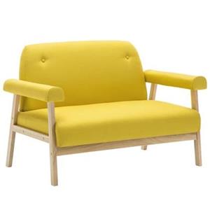 vidaXL Sofa 2-Sitzer-Sofa Stoff Gelb