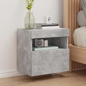 vidaXL TV-Schrank TV-Wandschränke mit LED-Leuchten 2 Stk. Betongrau 40x30x40 cm (2-St)
