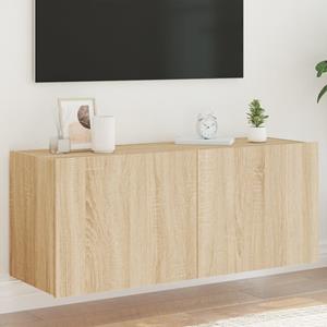 Bonnevie - TV-Wandschrank mit LED-Leuchten Sonoma-Eiche 100x35x41 cm vidaXL93921