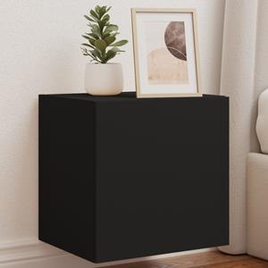 VidaXL Tv-wandmeubelen met LED-verlichting 2 st 40,5x35x40 cm zwart