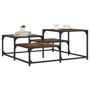 VidaXL Salontafel 87,5x87,5x40 cm bewerkt hout gerookt eikenkleurig