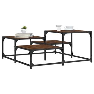VidaXL Salontafel 87,5x87,5x40 cm bewerkt hout bruineikenkleurig