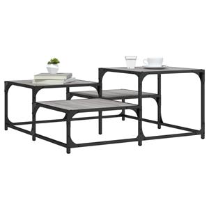 VidaXL Salontafel 87,5x87,5x40 cm bewerkt hout grijs sonoma eikenkleur
