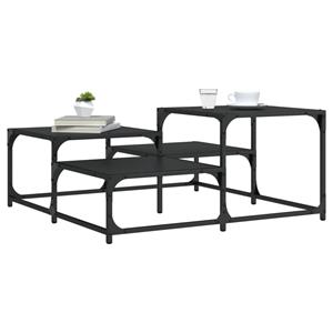 VidaXL Salontafel 87,5x87,5x40 cm bewerkt hout zwart