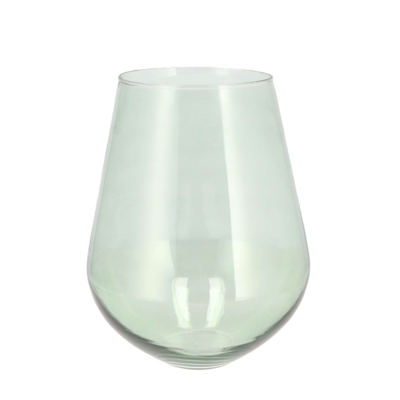 DK Design Bloemenvaas Mira - vaas druppel vorm model - groen glas - D20 x H22 cm -