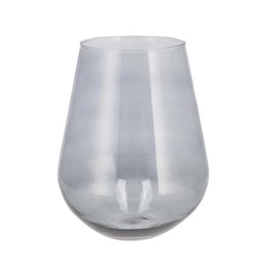 DK Design Bloemenvaas Mira - vaas druppel vorm model - smoke glas - D22 x H28 cm -