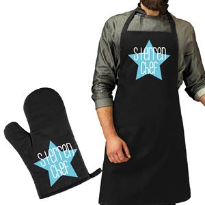 Bellatio Decorations Cadeau schort met ovenwant - voor heren