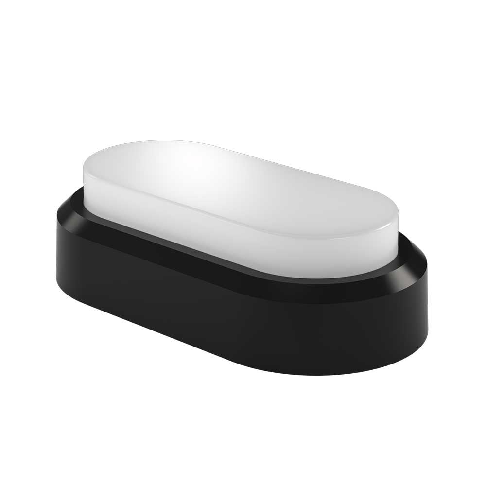 HOFTRONIC™ C-Series - LED Plafondlamp zwart ovaal - Wandlamp - Scheepslamp - IP54 - 18W - 1830lm - 6500K Daglicht wit - voor binnen en buiten