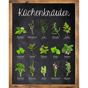 Home affaire Decoratief paneel Keukenkruiden 40/50 cm