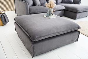 Invicta Interior Grote voetenbank HEAVEN 100cm grijs koord modern design - 43444