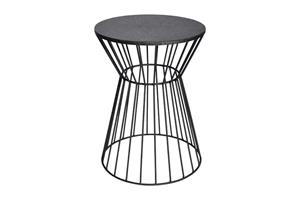Invicta Interior Ronde bijzettafel VARIATION 45cm zwart metalen frame ijzer handgemaakt - 43507