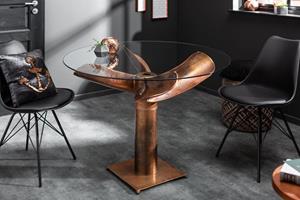 Invicta Interior Maritieme eettafel OCEAN 105cm gevlamd koperen glazen tafel met scheepsschroef - 39922