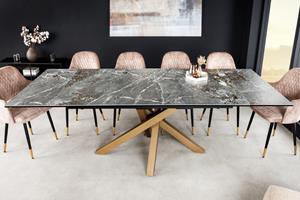 Invicta Interior Uitschuifbare eettafel MARVELOUS 180-220-260cm grijs koper roest keramiek gemaakt in Italië - 43841