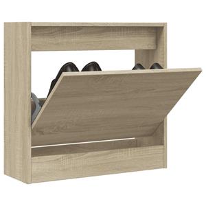 VidaXL Schoenenkast 60x21x57 cm bewerkt hout sonoma eikenkleurig