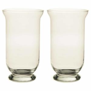 Bellatio flowers & plants 2x Kelk vaas glas 25 cm -