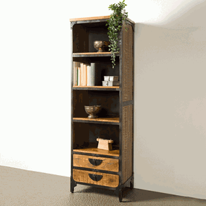 Tower Living Boekenkast Basto 190 x 60cm, Mangohout - Bruin