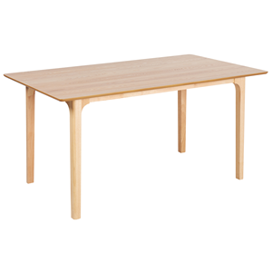 BELIANI Eettafel hout lichtbruin 160 x 90 cm DELMAS