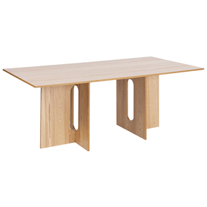 BELIANI Eettafel hout lichtbruin 200 x 100 cm CORAIL