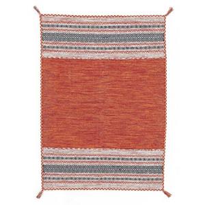 carpetfine Teppich "Kelim Azizi", rechteckig, Baumwolle, Wendeteppich mit Fransen, Wohnzimmer