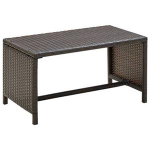 VidaXL Salontafel 70x40x38 cm poly rattan bruin