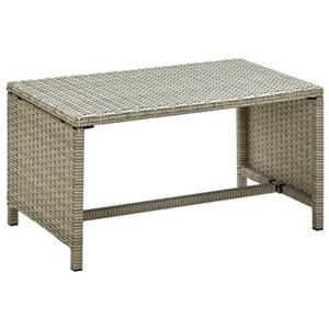 VidaXL Salontafel 70x40x38 cm poly rattan beige