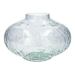 Merkloos Bloemenvaas Urban - helder transparant glas - D31 x H20 cm - decoratieve vaas - bloemen/takken -