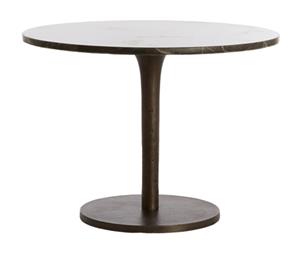 Light & Living Ronde Bijzettafel Pazo Marmer, 61cm - Donkerbruin