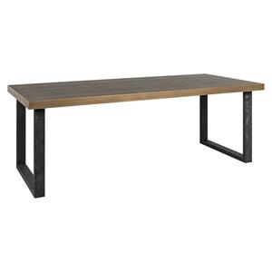 Richmond Interiors Richmond Eettafel Bloomville PU leer, 200 x 100cm - Bruin