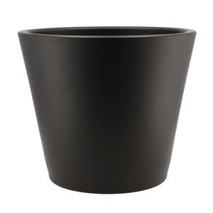 DK Design  bloempot/plantenpot - Vinci - zwart mat - voor kamerplant - D28 x H34 cm -