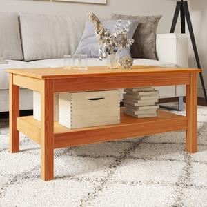 VidaXL Salontafel 80x50x40 cm massief grenenhout wasbruin