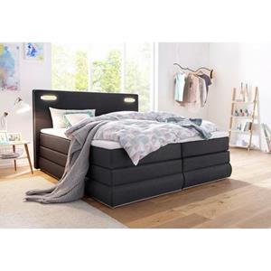 COLLECTION AB Boxspringbett "Rubona", inkl. Bettkasten, LED-Beleuchtung und Topper