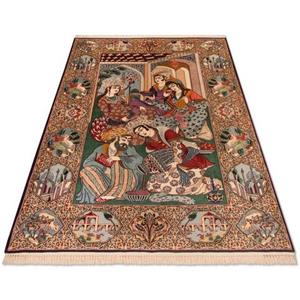 Teppich Isfahan Teppich handgeknüpft mehrfarbig, morgenland, rechteckig, Höhe: 6 mm, handgeknüpft