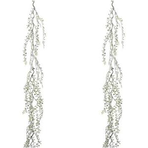 Creativ green Winterse kunstplant Kerstversiering, kerstguirlande (2 stuks)
