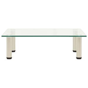 vidaXL Tv-meubel 60x35x17 cm gehard glas transparant