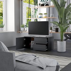 vidaXL Tv-meubel 80x34x36 cm spaanplaat grijs