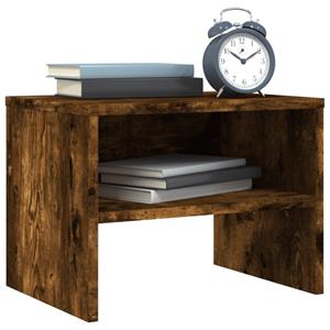 vidaXL Nachtkastjes 2 st 40x30x30 cm bewerkt hout gerookt eikenkleurig