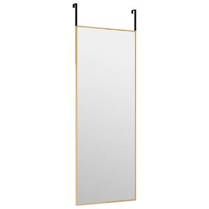 vidaXL Deurspiegel 30x80 cm glas en aluminium goudkleurig